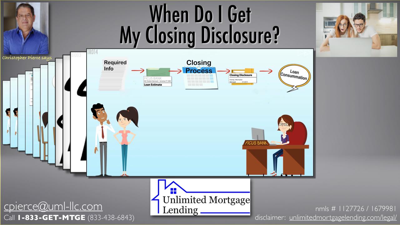 When Do I Get My Loan Closing Disclosure? | UML